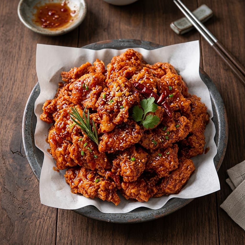 Korean snacks and sharing plates with various appetizers