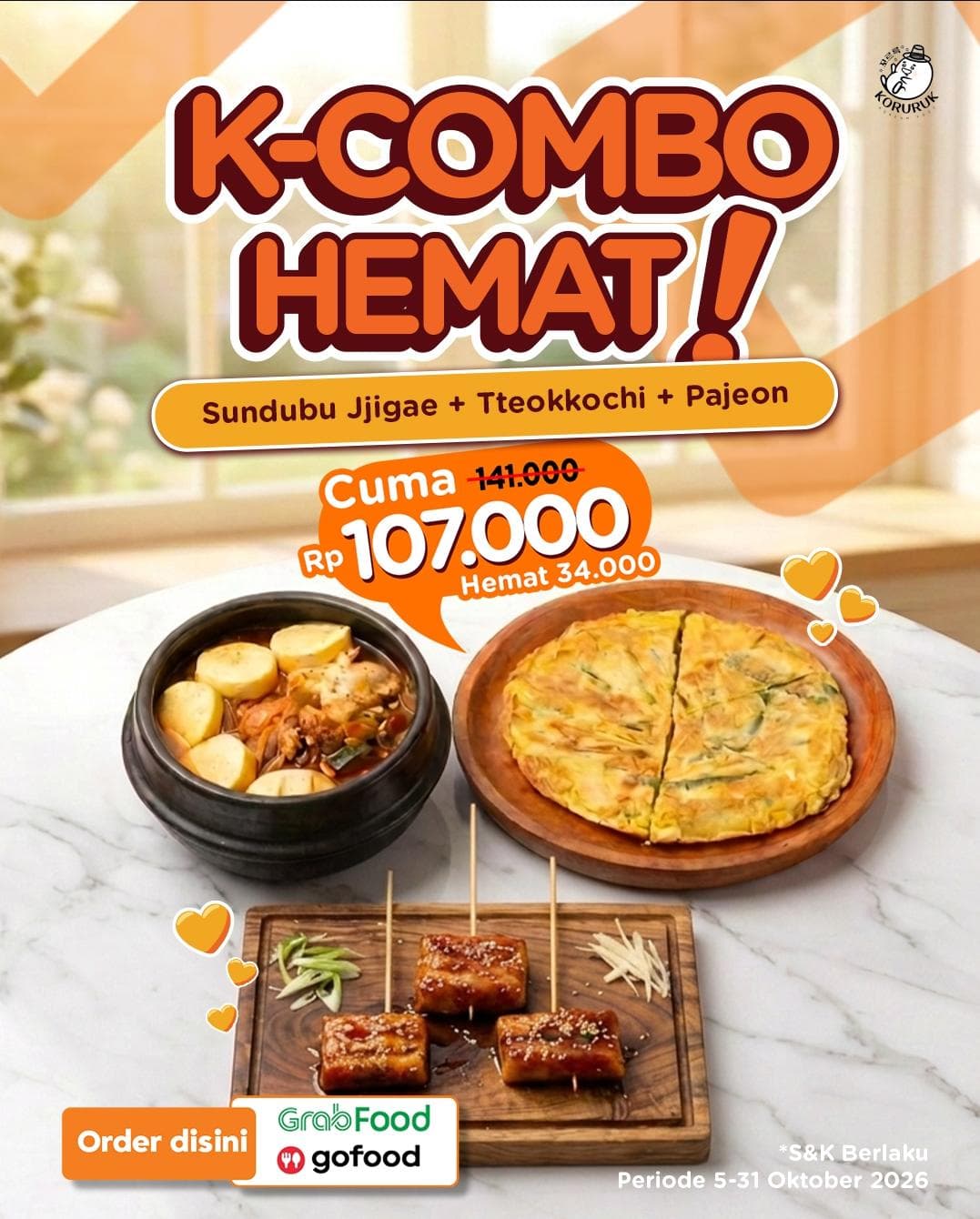 Korean dosirak lunch box combo deal with GrabFood promotion